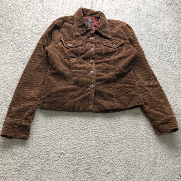 American Eagle Jackets & Blazers - American Eagle Corduroy Jacket Women's Small S Long Sleeve Lined Pocket Brown